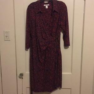 Faux wrap maternity dress